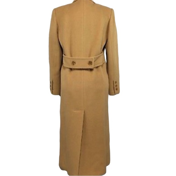 Marvin Richards Maxi Double Breasted Camel Hair Silk Lined Trench Coat. Size: 10 - Picture 5 of 12